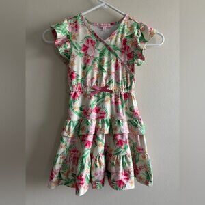 Tommy Bahama Floral Dress with Ruffle Sleeves 4 y.o